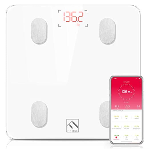 Innotech Body Fat Scale Smart Bluetooth Digital Bathroom Scales for Weight  and Body Composition BMI Analyzer with Free APP, Works with Fitbit, Apple  Health & Google Fit