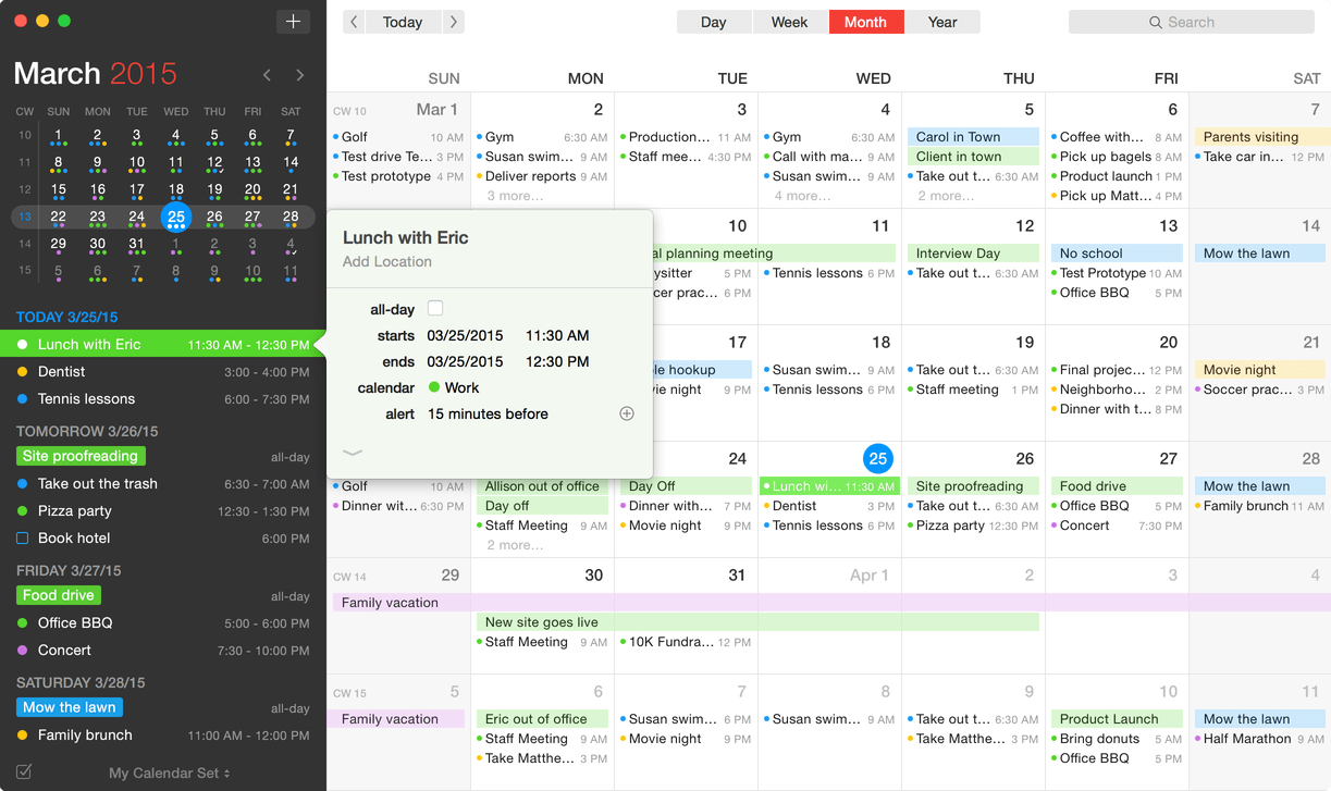 app keep track of deadline for mac calendar view