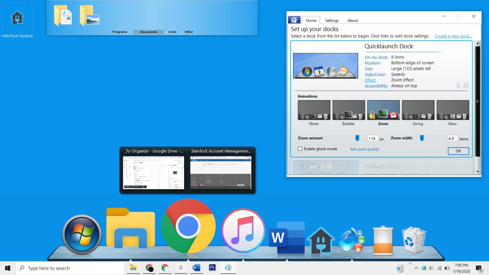 mac osx style dock for windows 10