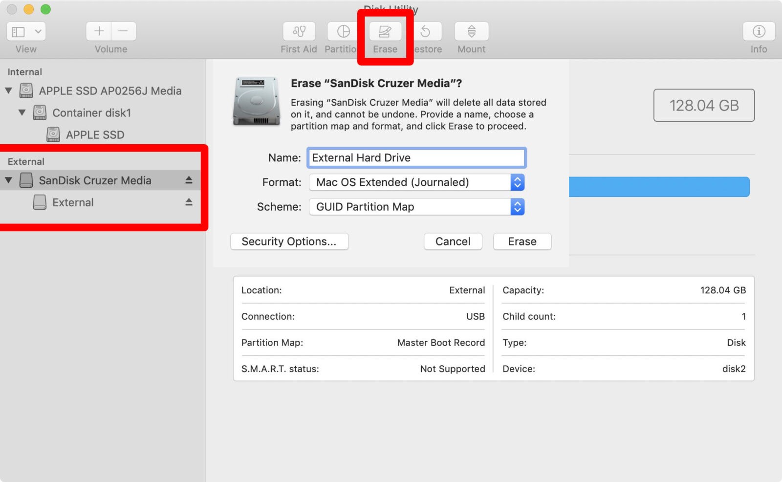 how to reformat hard drive mac