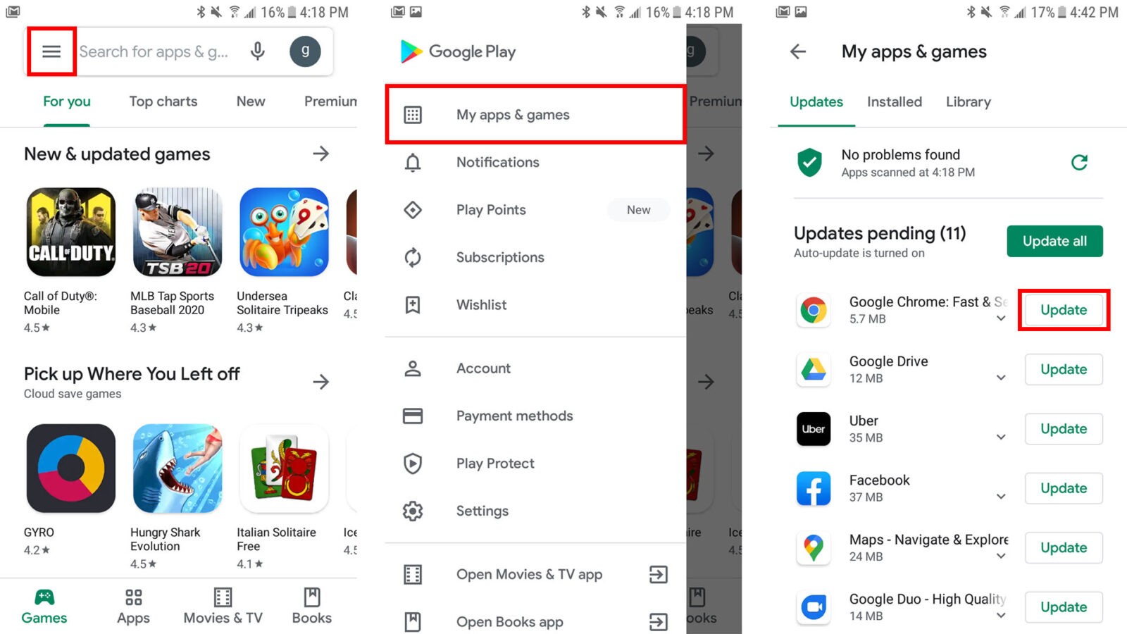 how to update google chrome on phone
