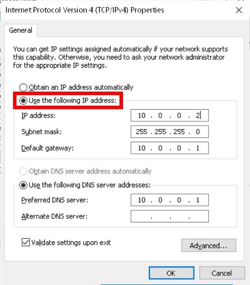 How To Set A Static Ip Address For A Windows Pc