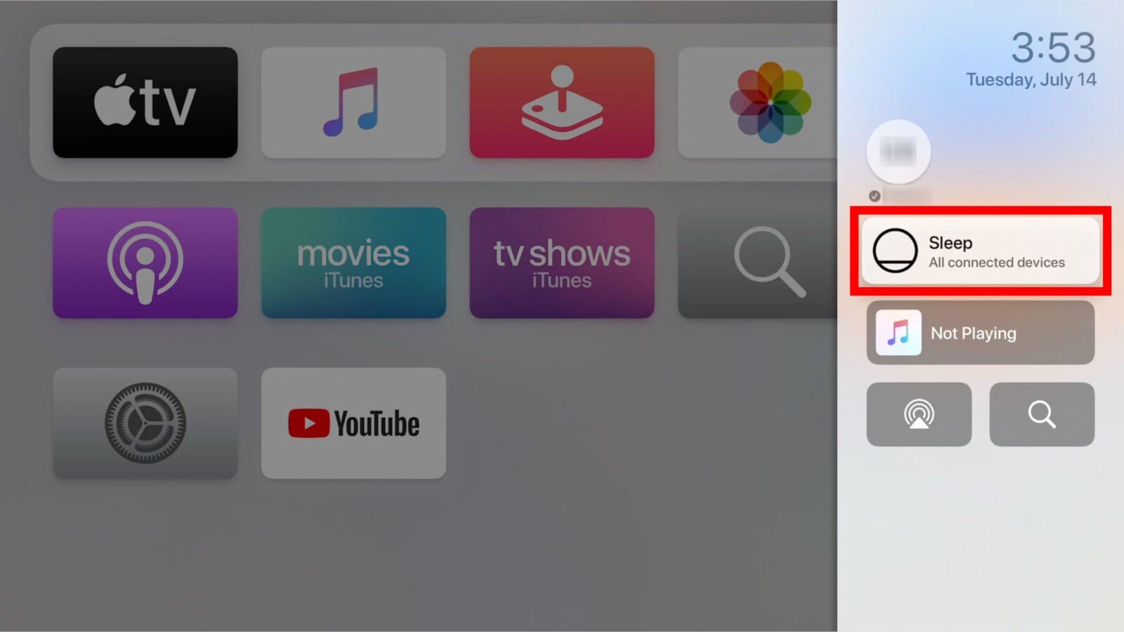 turn off tv with apple remote
