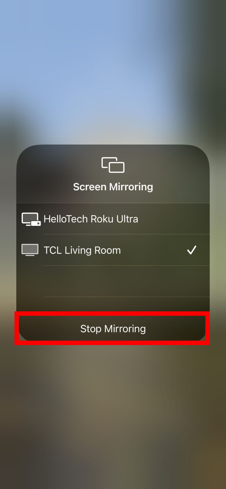 Mirror for roku android